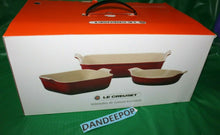 Load image into Gallery viewer, Le Creuset Heritage Bakeware Essentials 3 Piece Set Blue Rectangle Square Au Grt