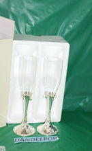 Load image into Gallery viewer, Lenox Floating Hearts Champagne Toasting Wedding Event Flutes 789810 In Box