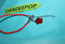 Load image into Gallery viewer, 44 Red Wax Braided Rope With Paw Print Enamel Charm Pet Love Bracelet Jewelry