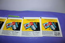 Load image into Gallery viewer, Vintage 6 Topps Empty Wrappers For Baseball Cloth Stickers