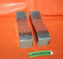 Load image into Gallery viewer, Pair Of Silver Metal Angled Taper Candle Holders India