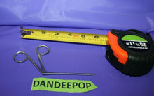 Load image into Gallery viewer, PS Stainless SCL 3" Angled Offset Surgical Surplus Satin Finish Scissors 6"