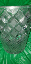 Load image into Gallery viewer, Antique Diamond Cut Textured Pattern Heavy Crystal Ice Bucket With Handles 8 1/4
