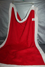 Load image into Gallery viewer, Geoffrey 2007 Baby Holiday Christmas Red With White Trim Blanket 28 x 38