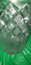 Load image into Gallery viewer, Antique Diamond Cut Textured Pattern Heavy Crystal Ice Bucket With Handles 8 1/4