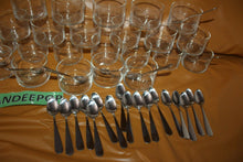 Load image into Gallery viewer, 47 Piece Glass Mini Dessert Bowl Cups With Silver Spoons Single Serve Entertain