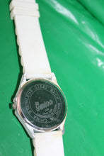 Load image into Gallery viewer, Geneva White Jelly Flexible Band Watch Jewelry Stainless Steel Back