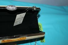 Load image into Gallery viewer, Vintage Gold Tone Sparkle Clutch Handbag With Rhinestone Gem Accent And Clasp