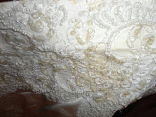 Load image into Gallery viewer, Dutch Satin Hand Beaded Professionally custom made Wedding Dress Sleeveless S/M