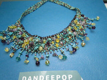 Load image into Gallery viewer, Multi Color Bead Cluster Bib Choker Necklace Jewelry