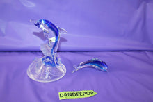 Load image into Gallery viewer, Cristal d'Arques Lead Crystal Dolphin On Wave Animal Figurine Decor W/ Smaller