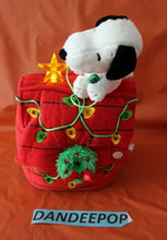 Load image into Gallery viewer, Hallmark Peanuts Snoopy Dog House Light Up Christmas Holiday Decor Musical Toy