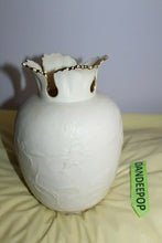 Load image into Gallery viewer, Lenox Heritage Collection 24K Gold Rim Bisque Vase Bird Theme Kate Sears 8"