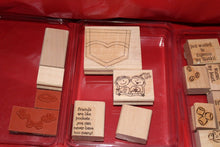 Load image into Gallery viewer, Stampin' Up! 15 Piece Rubber Stamps Friends, Coffee, Phrases Theme, Crafts