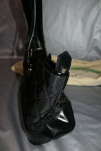 Load image into Gallery viewer, Burberry Designer Black Quilted Patent Leather Handbag With Dust Bag Italy