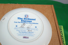 Load image into Gallery viewer, Strike Out Express Nolan Ryan Tanenbaum Hamilton Collection 23K gold rim Plate