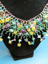 Load image into Gallery viewer, Multi Color Bead Cluster Bib Choker Necklace Jewelry
