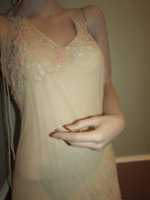 Load image into Gallery viewer, Vintage Beige Backless Sleeveless Dress with Embellishments