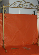 Load image into Gallery viewer, Gold Tone Metal Quilt Holder Display Rack Stand 30 x 36 With Scroll Design