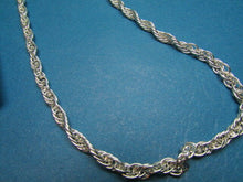 Load image into Gallery viewer, Vintage 925 Silver Twist Link Chain Necklace Italy w/ symbol Hallmark Jewelry