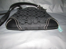 Load image into Gallery viewer, Coach Black Signature Logo Canvas Handbag JO771-F11193