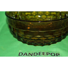 Load image into Gallery viewer, Whitehall Colony Gold Amber Glass Diamond Pattern 3 Piece Salad Set K6217
