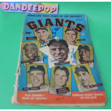 Load image into Gallery viewer, New York Giants Baseball Original 1952 Rare 5 Player Signed Booklet Fawcett Pub
