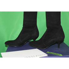 Load image into Gallery viewer, Stuart Weitzman Tiemodel Black Suede High Heel Boots G232996 Women's 6.5M
