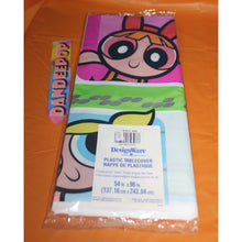 Load image into Gallery viewer, DesignWare American Greetings Powerpuff Girls Mania Plastic Tablecover 54 x 96"
