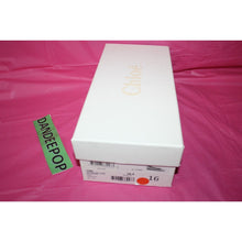 Load image into Gallery viewer, Chloe Pink Gold Ballerina Shoes Scalloped Ballet Flats IA012 Size 36.5 Women's 6
