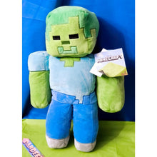 Load image into Gallery viewer, Mojang Minecraft Zombie Plush Stuffed Toy 18" Pillow Buddy With Tags
