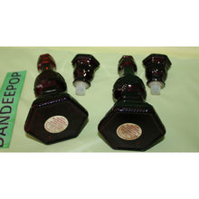 Load image into Gallery viewer, Ruby Red Glass Avon Cape Cod 1876 Pair Of Charisma Cologne Candlesticks Empty
