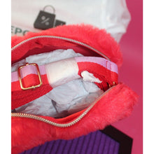 Load image into Gallery viewer, Bath &amp; Body Works Red Fuzzy Heart Shaped Crossbody Handbag 2024 Valentine Viacom
