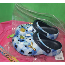 Load image into Gallery viewer, Bath &amp; Body Works Gingham Crocs Collab Sandals Clog Footwear W/ 8 Jibbitz W7 M5
