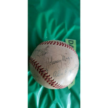 Load image into Gallery viewer, Vintage 9 Signature Baseball Berra, Rizzuto, DiMaggio, Reynolds, Williams, Mize+
