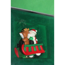 Load image into Gallery viewer, Enesco Here Comes Santa Claus Sleigh Away Vintage 87 Christmas Holiday Ornament
