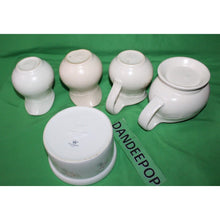 Load image into Gallery viewer, 5 Piece Pfaltzgraff Tea Rose Pitcher, Wyndham Butter Tub Medley Buff Gravy Boat
