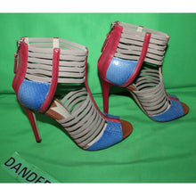 Load image into Gallery viewer, Brian Atwood Vero Cuoio Open Toe High Heel Sandals Multi Color Size Women's 6.5
