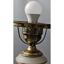 Load image into Gallery viewer, Quoizel 1978 Satin Lace Floral Gone With The Wind Hurricane Table Lamp 23.5" BA

