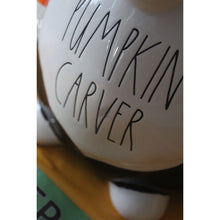 Load image into Gallery viewer, Rae Dunn Pumpkin Carver Gnome Seal Tight Ceramic Canister Halloween Spider Web
