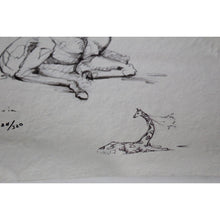 Load image into Gallery viewer, Nano Lopez Olivia Nanimals Giraffe Signature Art Giclee Canvas Unframed 84/320
