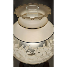 Load image into Gallery viewer, Quoizel 1978 Satin Lace Floral Gone With The Wind Hurricane Table Lamp 23.5" BA
