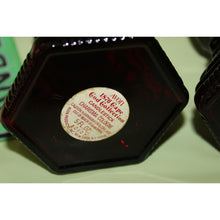 Load image into Gallery viewer, Ruby Red Glass Avon Cape Cod 1876 Pair Of Charisma Cologne Candlesticks Empty
