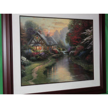 Load image into Gallery viewer, Thomas Kinkade Quiet Evening Offset Lithograph 1998 Framed Artist Signed 24x30
