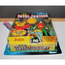 Load image into Gallery viewer, Batman Total Justice Robin With Spinning Razor Disc And Battle Staff Kenner Toy
