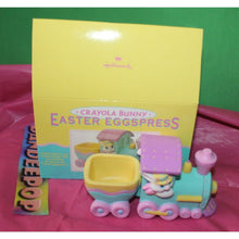 Load image into Gallery viewer, Vintage Crayola Bunny Easter Eggspress 1993 Hallmark Easter Treat Holder In Box
