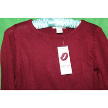 Load image into Gallery viewer, Design History Red Sweater With Ribbon Accent Sleeves Size Women's Small
