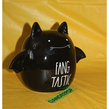 Load image into Gallery viewer, Rae Dunn Fang Tastic Figural Ceramic Black Bat Halloween
