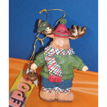 Load image into Gallery viewer, Vintage American Greetings Carlton Reindeer In Winter Gear Holiday Ornament
