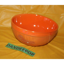 Load image into Gallery viewer, Rae Dunn Candy Coma Large orange Lusterware Ceramic Bowl Display Halloween
